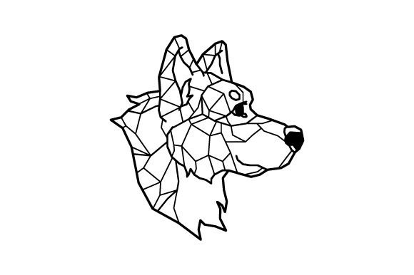 Download Polygon Dog Head Line Art - Art Collection