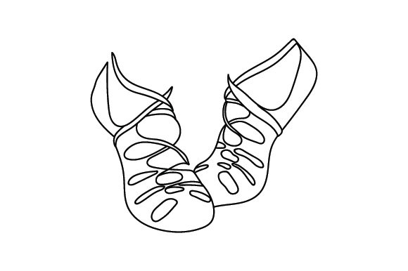 Download Irish Dance Soft Shoes Line Art - Art Collection