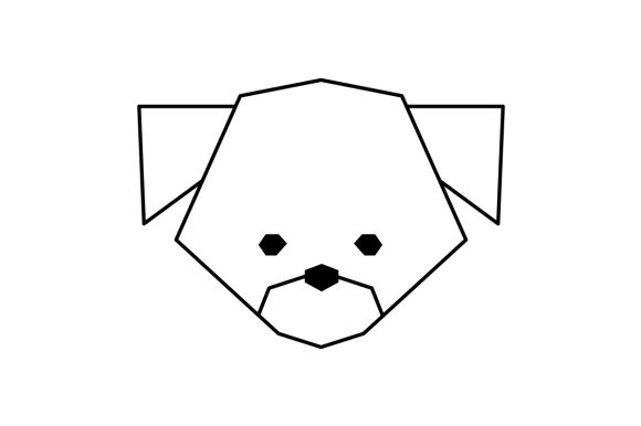 Download Polygon Dog Head Line Art - Art Collection