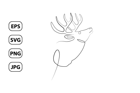 Download One Line Art Deer Graphic - Art Collection