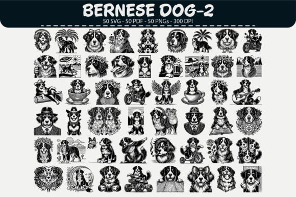 Download Bernese Dog Vector Clipart – 50 Designs - Art Collection