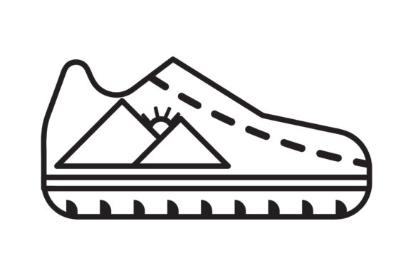 Download Travel Icon Casual Shoes Black Line Art - Art Collection