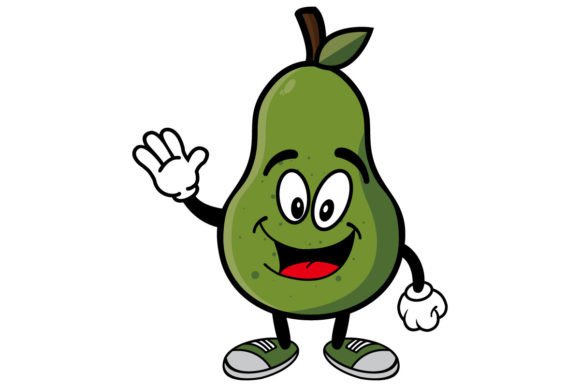 Download Smiling Avocado Cartoon Mascot Characte - Art Collection