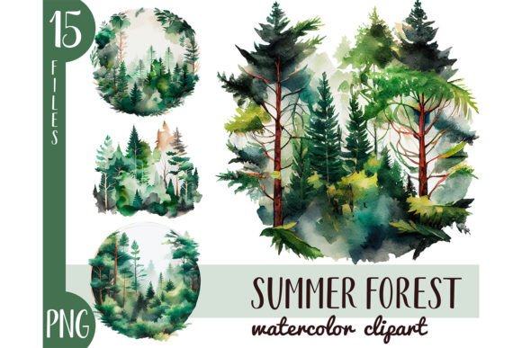 Download Watercolor Forest Clipart - Wood PNG - Watercolor Collection