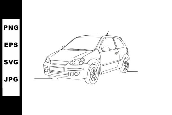 Download Compact Car Line Art Vehicle Drawing Sim - Art Collection