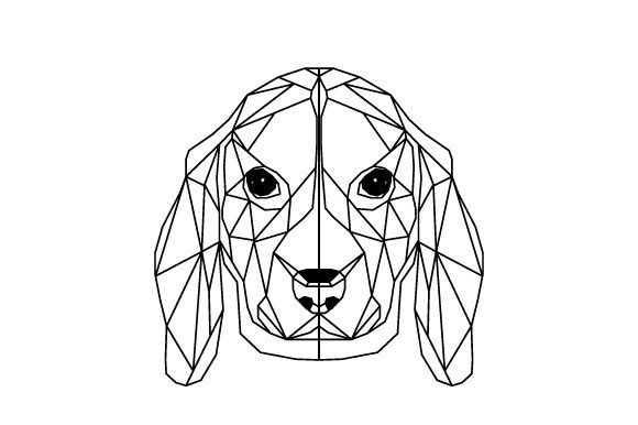 Download Polygon Dog Head Line Art - Art Collection