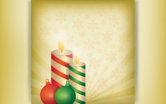 Download Flat Design Christmas Candle Background - Flat design Collection