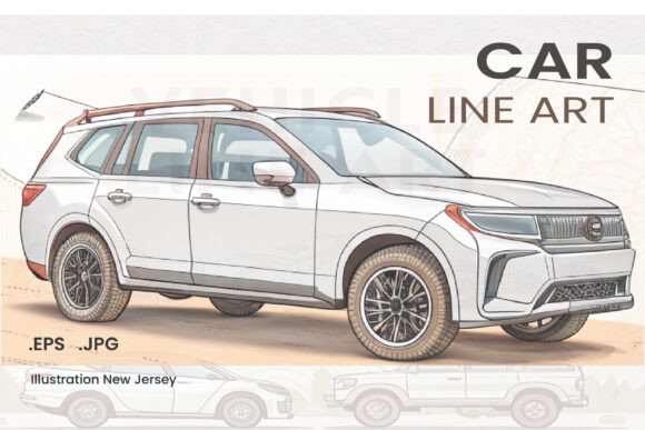 Download Car Line Art Vector Bundle - Art Collection