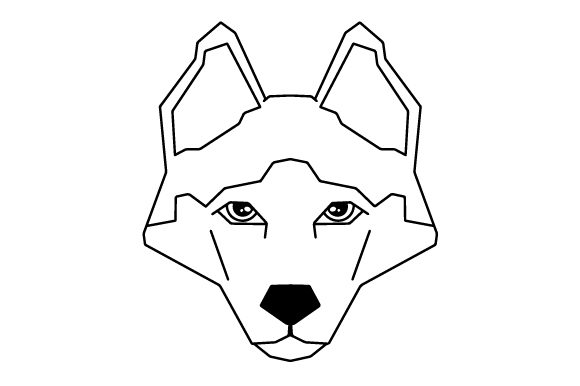 Download Polygon Dog Head Line Art - Art Collection