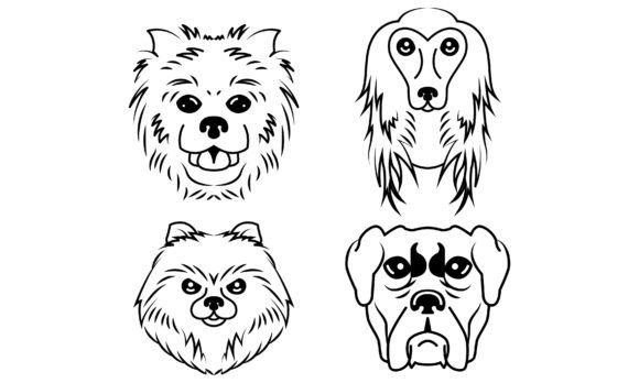Download Dog Head Line Art Illustration - Art Collection