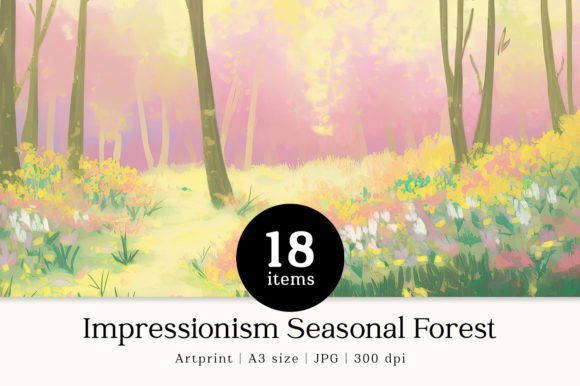 Download Impressionism Season Forest A3 Artprints - Art Collection