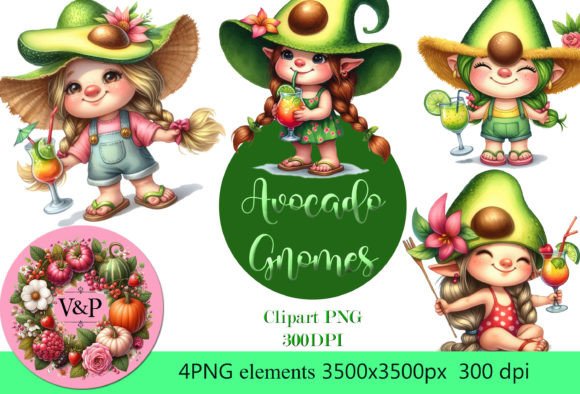 Download Avocado Gnomes Girl Clipart - Art Collection