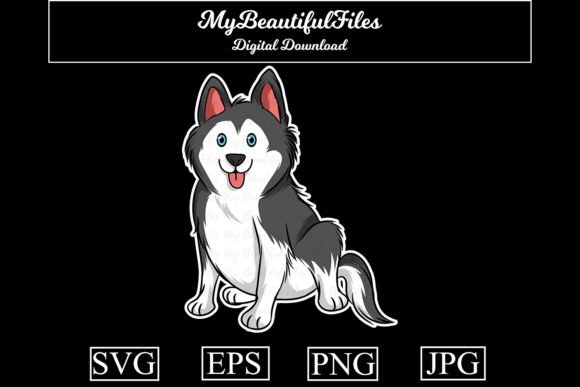 Download Siberian Husky Dog Cartoon - Art Collection
