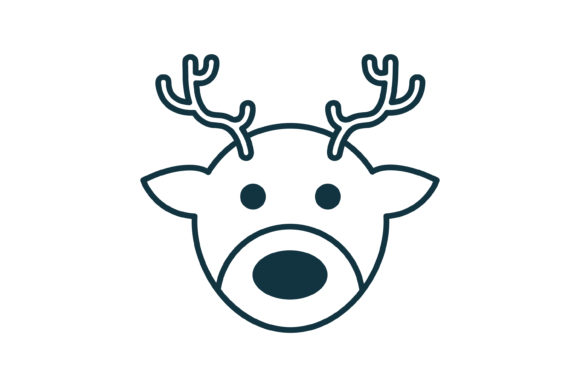 Download Christmas Icon Deer Line Art - Art Collection