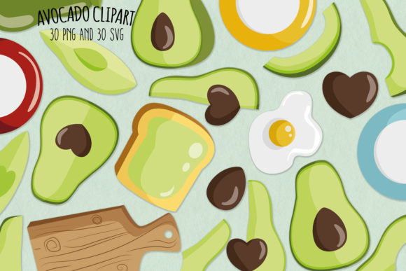 Download Avocado SVG  Clipart | Set of 30 - Art Collection
