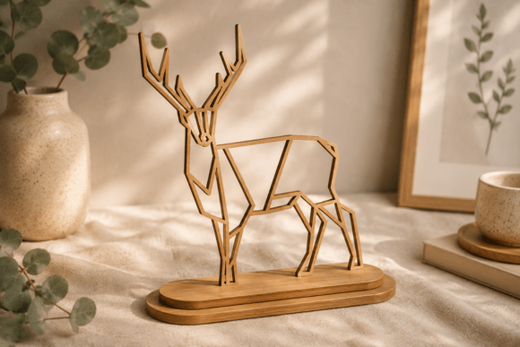Download Deer Line Art Laser Cut SVG - Art Collection