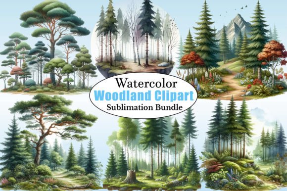 Download Watercolor Forest Clipart - Woodland Png - Watercolor Collection