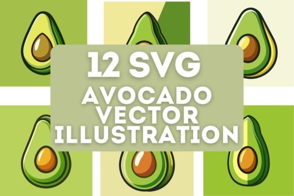 Download 12 Cartoon Avocado SVG - Art Collection