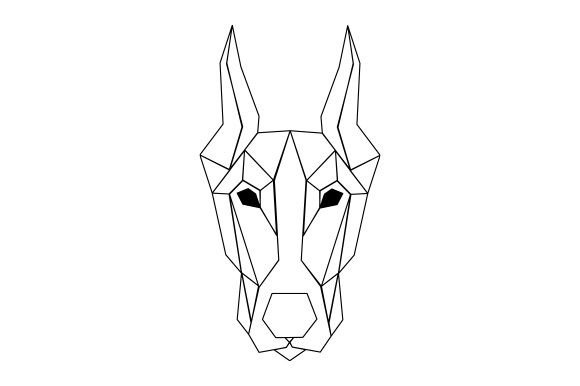 Download Polygon Dog Head Line Art - Art Collection