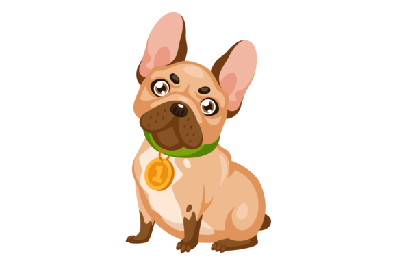 Download French Buldog Cartoon Icon. Cute Dog Cha - Art Collection
