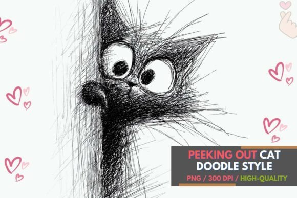 Download Funny Peeking Cat PNG Clipart Art - Art Collection