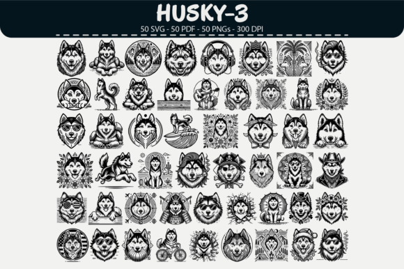 Download Husky Dog Vector Clipart – 50 Design - Art Collection