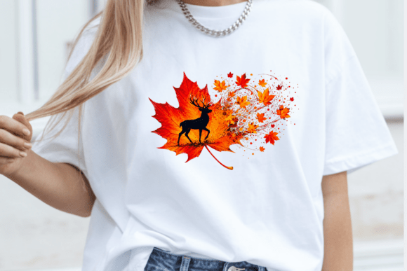 Download Watercolor Maple Leaf Deer PNG - Watercolor Collection