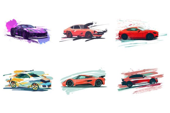 Download Car Vector Flat Design with Brush - Flat design Collection