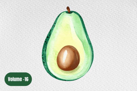 Download Watercolor Avocado Illustration Clipart - Watercolor Collection
