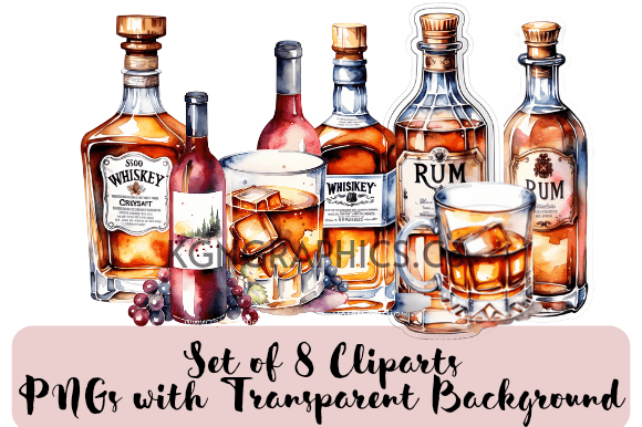 Download Cheers to Creativity - 8 Watercolor PNGs - Watercolor Collection