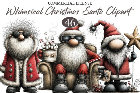 Download Whimsical Christmas Santa Clipart - Art Collection