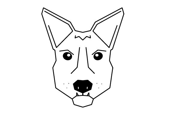Download Polygon Dog Head Line Art - Art Collection