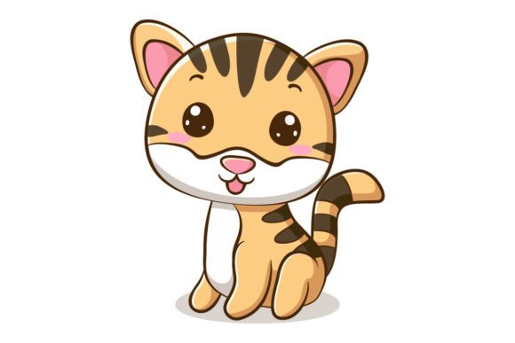 Download Vector Cute Cat Cartoon Character - Art Collection