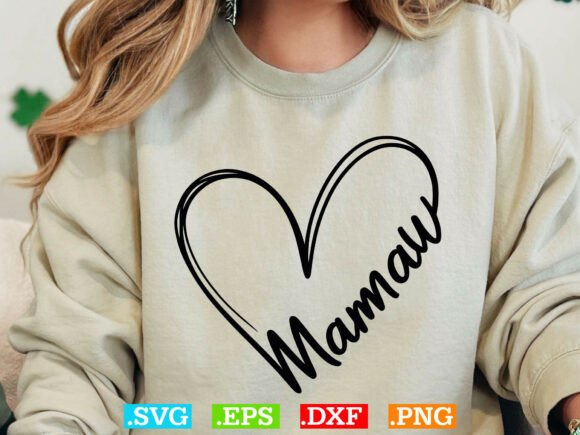 Download Mamaw Heart Svg, Instant Download - Art Collection