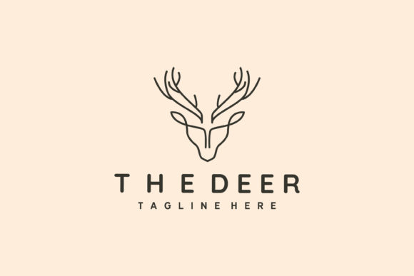 Download Outline Deer Line Art Logo Vector Symbol - Art Collection