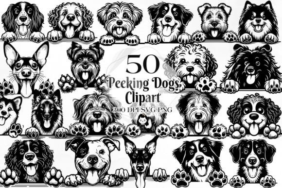 Download 50 Peeking Dog Vector Art SVG PNG Part 4 - Art Collection