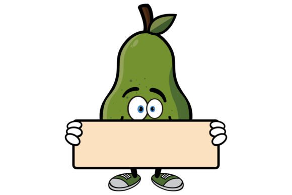 Download Smiling Avocado Cartoon Mascot Character - Art Collection