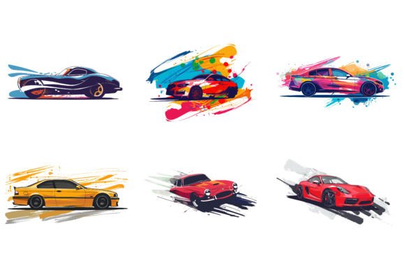 Download Car Vector Flat Design with Brush - Flat design Collection