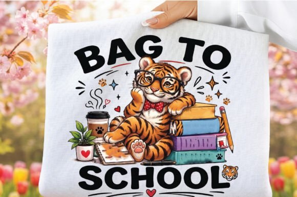 Download Bag to School Tiger Clipart Sublimation - Art Collection