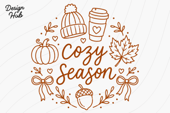 Download Cozy Season PNG, Fall Line Art Design - Art Collection