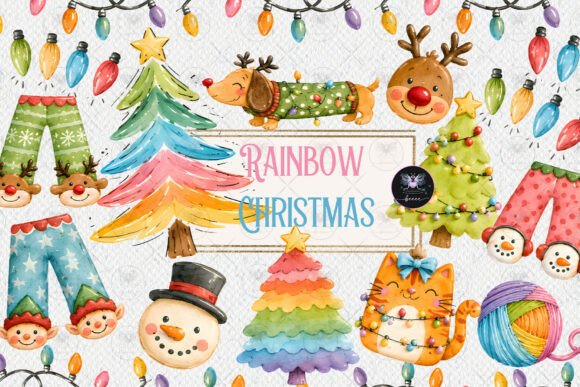 Download Christmas Rainbow Clipart - Art Collection