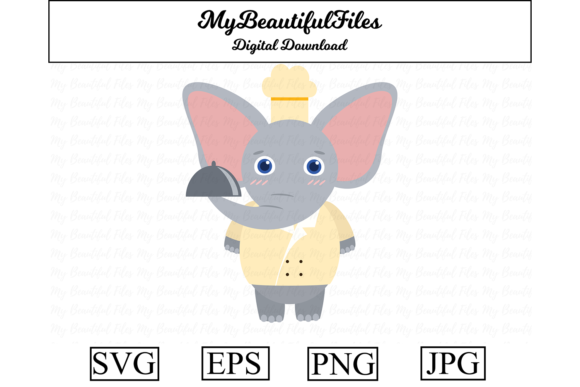 Download Elephant Chef Clipart Illustration - Art Collection