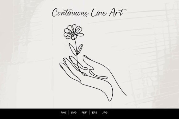 Download Hands Flower Line Art - Art Collection