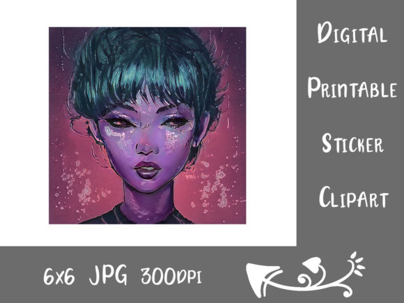 Download Painterly Purple Asian Girl Fantasy Art - Art Collection