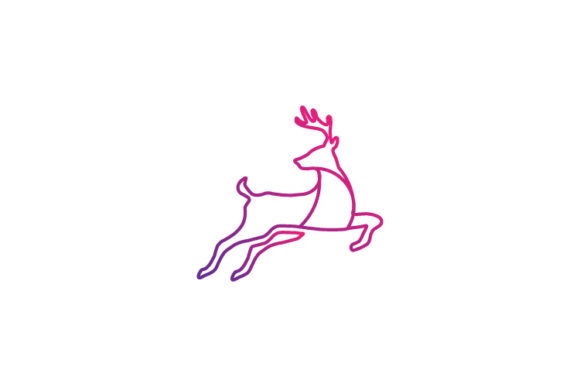 Download Deer Line Art Monoline Logo Template - Art Collection