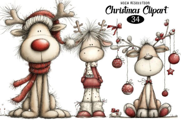 Download Reindeer Christmas Clipart - Art Collection