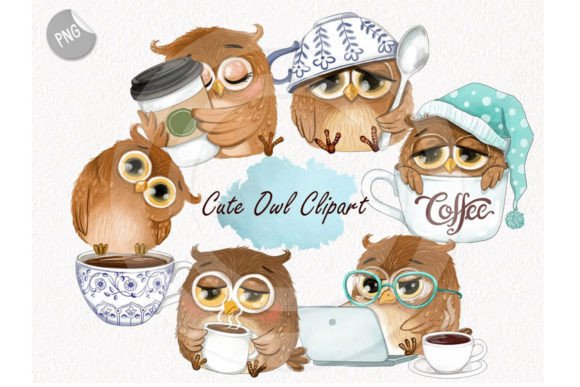 Download Cute Owl Clipart Instant Download PNG - Art Collection