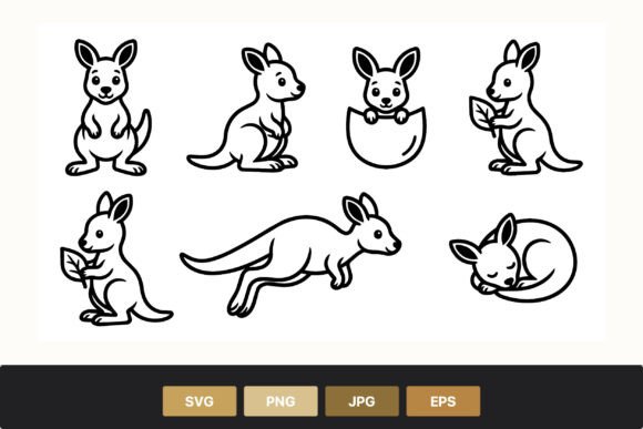 Download Cute Kangaroo Cartoon Clipart - Art Collection