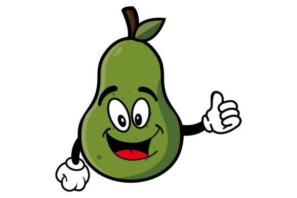Download Smiling Avocado Cartoon Mascot Character - Art Collection