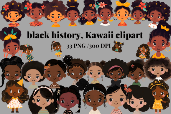 Download Black History, Kawaii Clipart Bundle - Art Collection